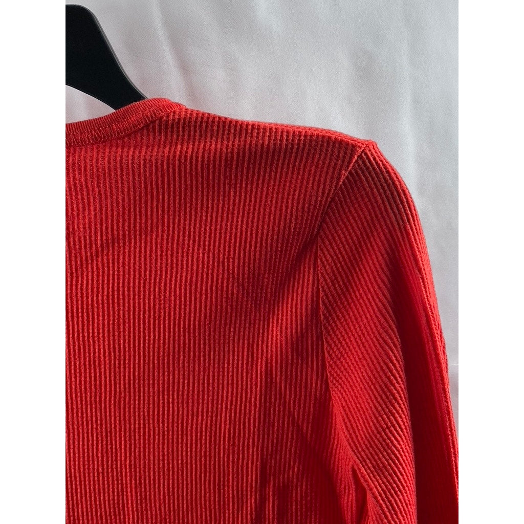ONLY BOYS Boy's Red Crewneck Long Sleeve Thermal Shirt SZ XL(16)