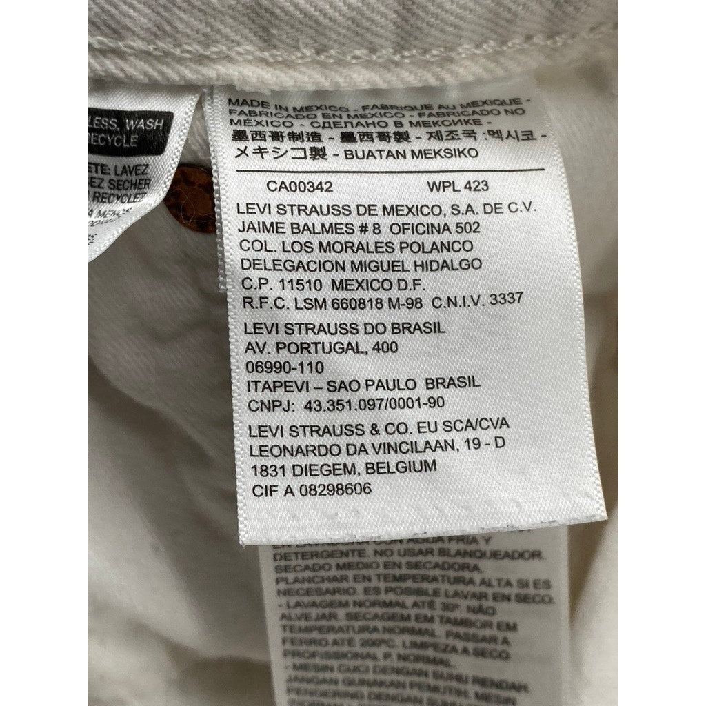 LEVI'S Men's White 501 CT Button-Fly Denim Five-Pocket Jeans SZ 32X34