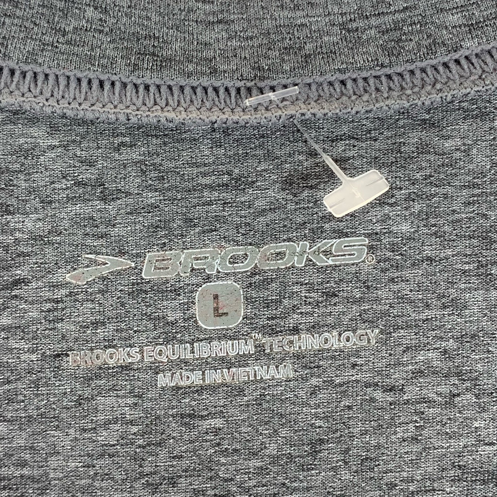 BROOKS Men's Gray Crewneck Trance 9 Graphic Short Sleeve T-Shirt SZ L