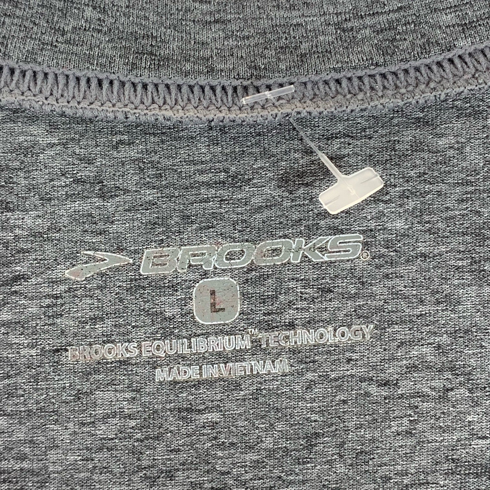 BROOKS Men's Gray Crewneck Trance 9 Graphic Short Sleeve T-Shirt SZ L