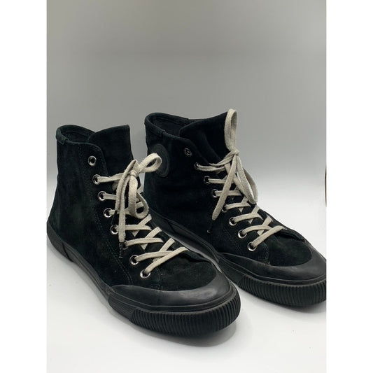 ALLSAINTS Men's Black Dumont Suede High-Top Lace-Up Sneakers SZ 41(US8)