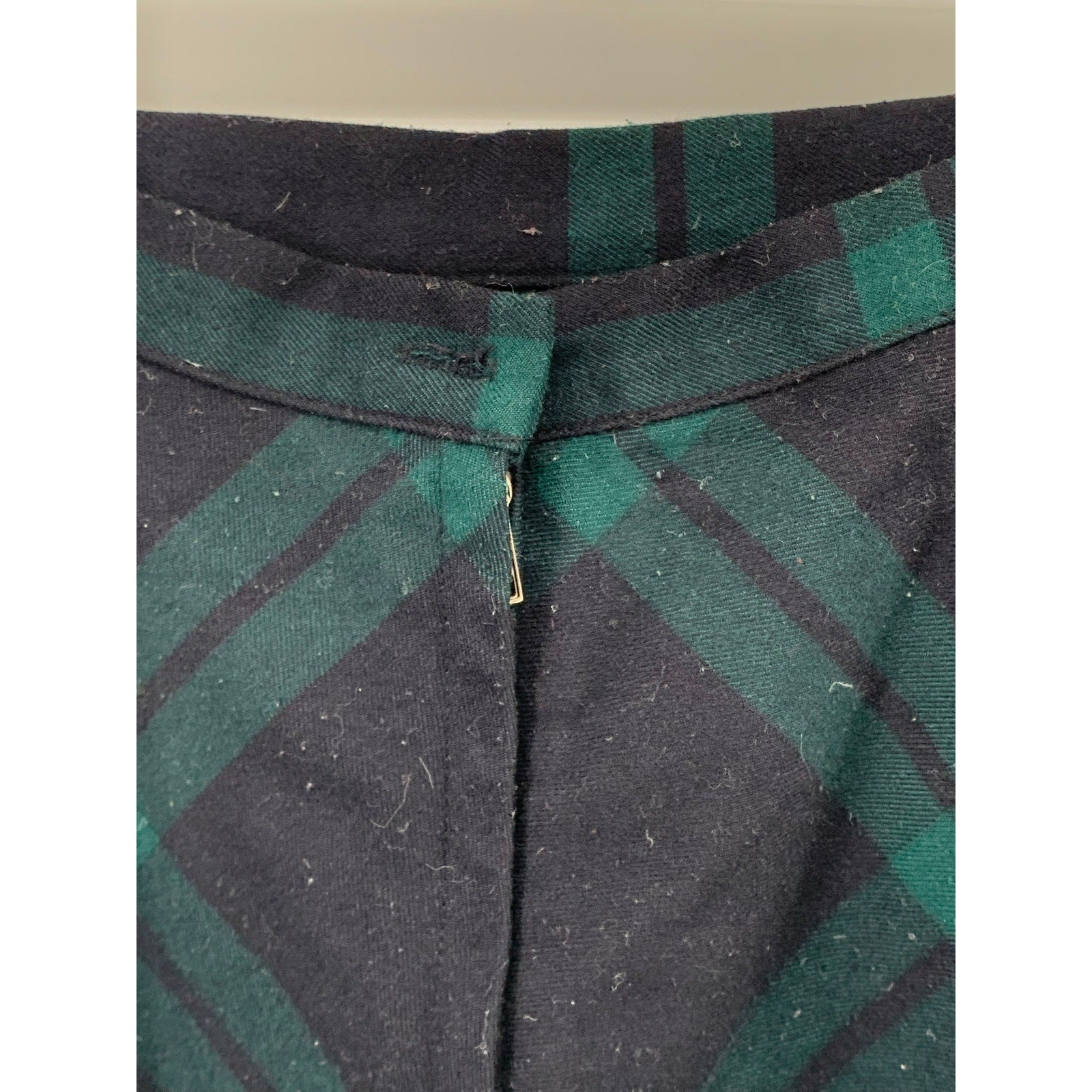 SILENCE & NOISE Women's Black-Green Plaid Pleated A-Line Mini Skirt SZ XS