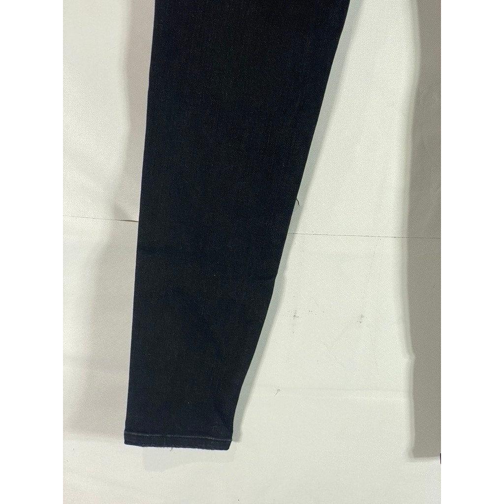 AMERICAN EAGLE Women's Black Distressed Skinny-Fit Denim Jean SZ 4/Regular