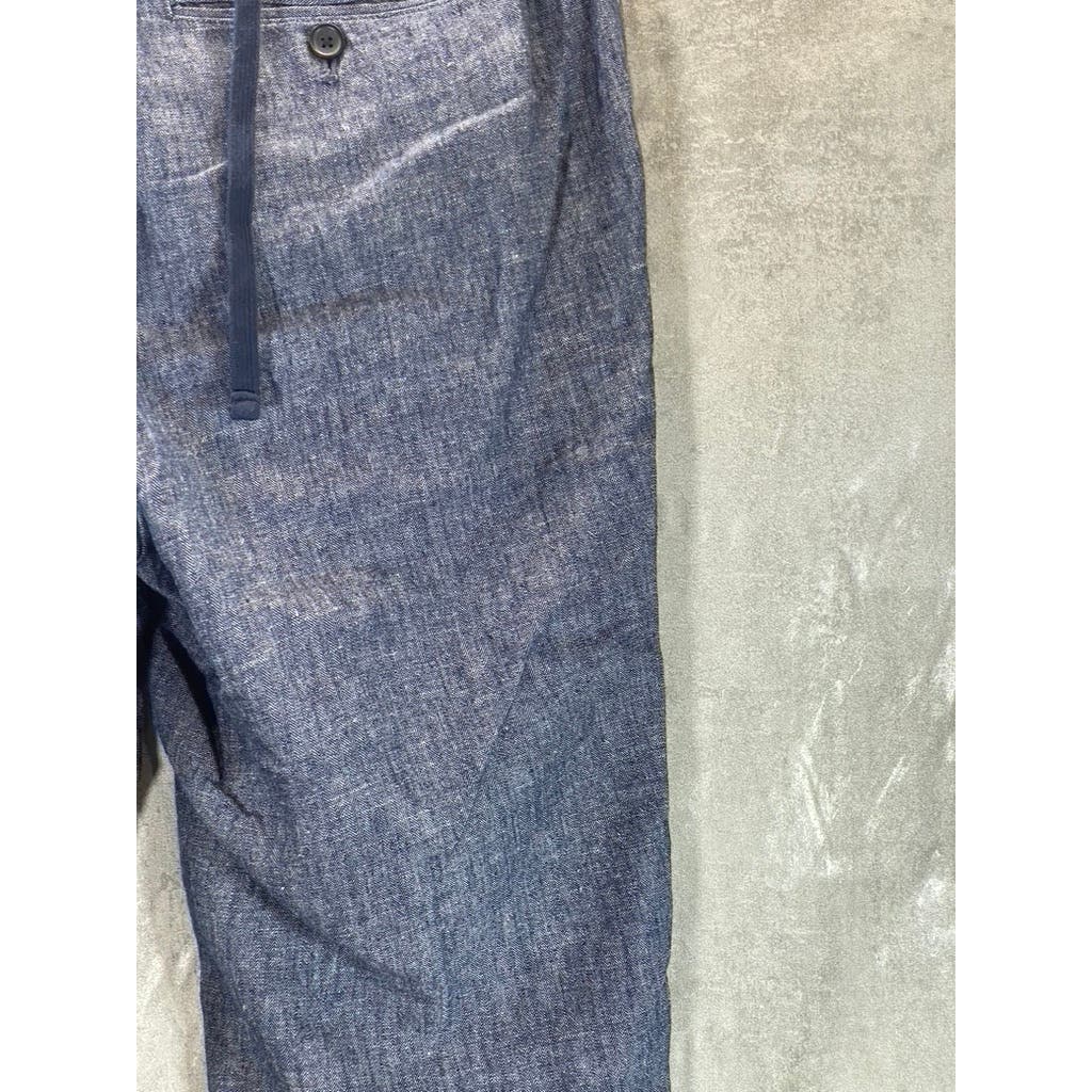 BANANA REPUBLIC Men's Blue Linen/Cotton Slim-Fit Pants SZ 33X32