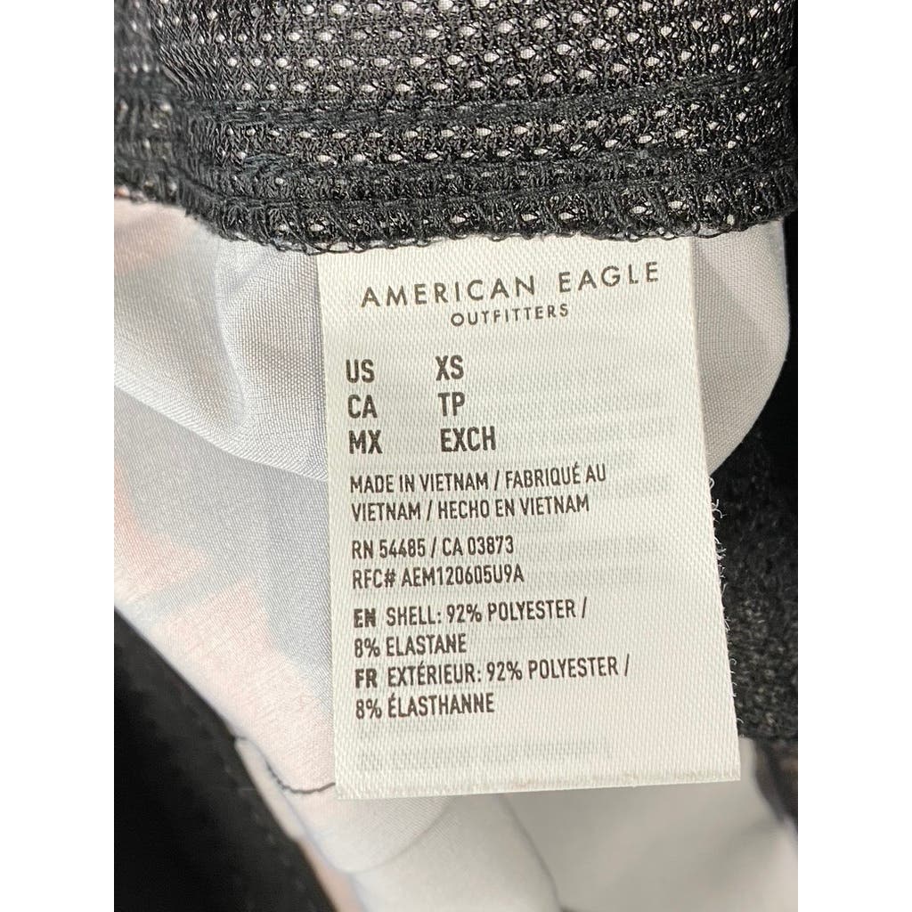 AMERICAN EAGLE Men's Red Tropical Print Drawstring Pull-On Board Shorts SZ XS