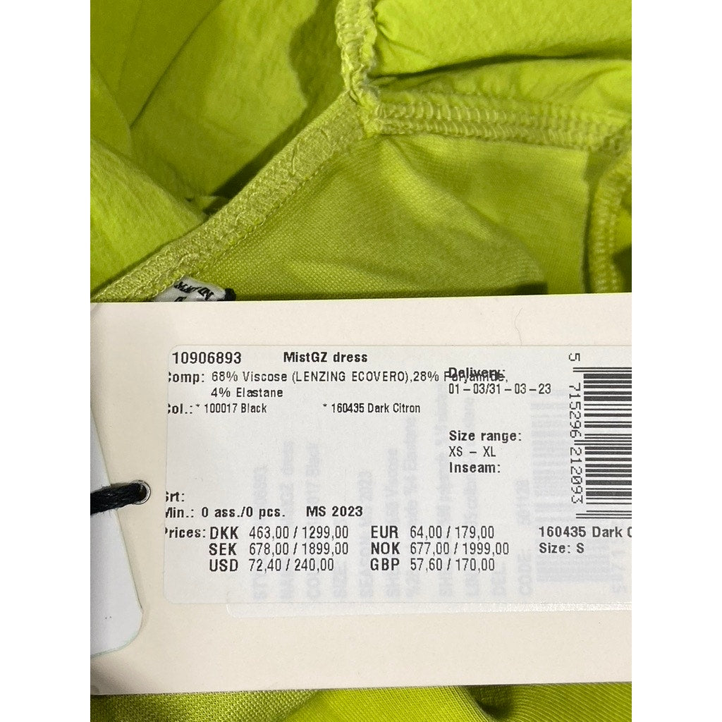 GESTUZ Women's Dark Citron MistGZ Midi Long Sleeve Off The Shoulder Dress SZ S