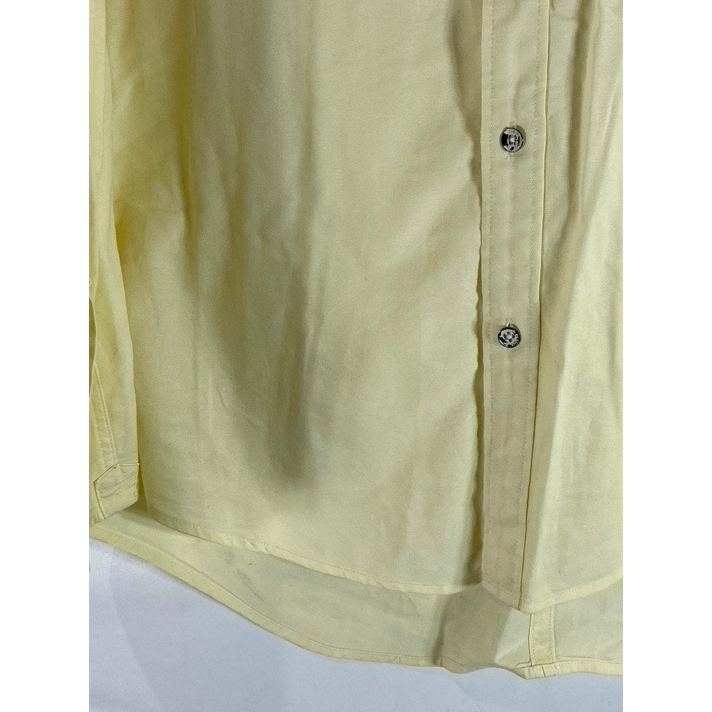 RAG & BONE Men's Yellow Solid Fit-2 Button-Up Long Sleeve Shirt SZ XL