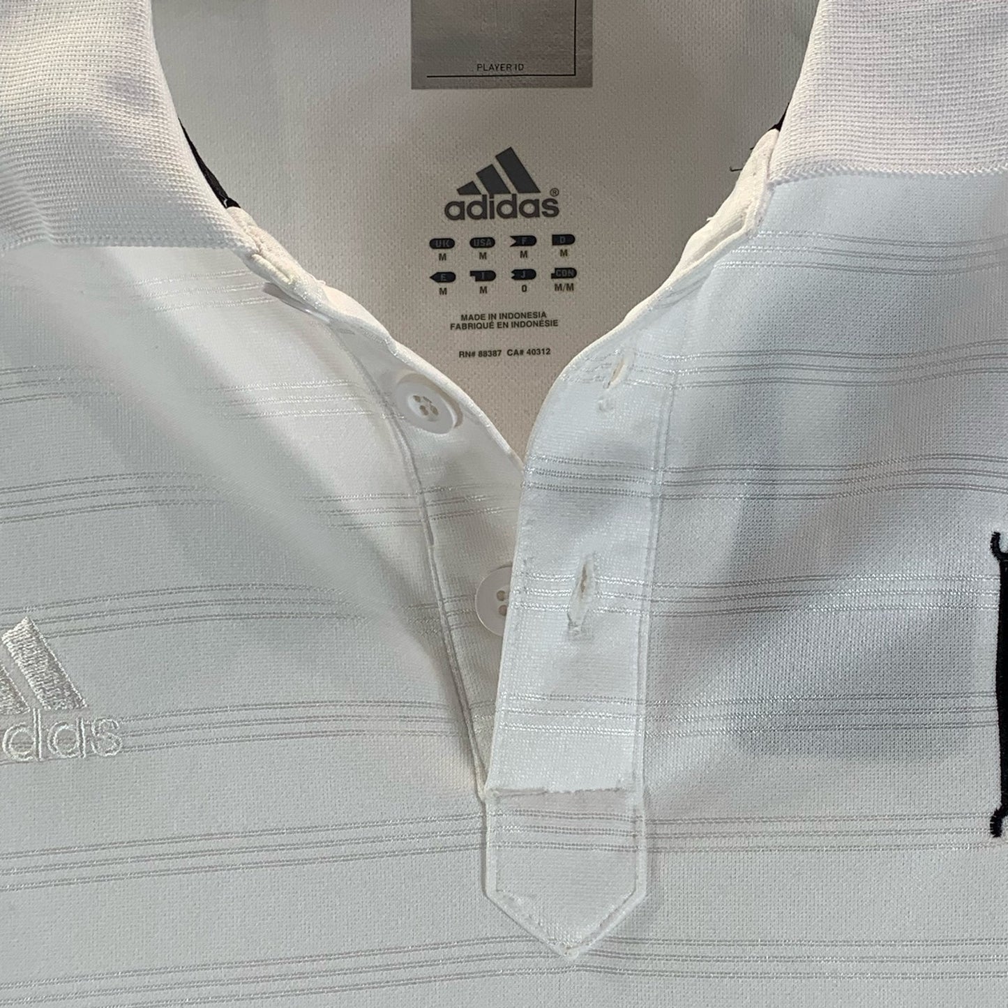 ADIDAS Men's White Performance Basics Short Sleeve Polo Shirt SZ M