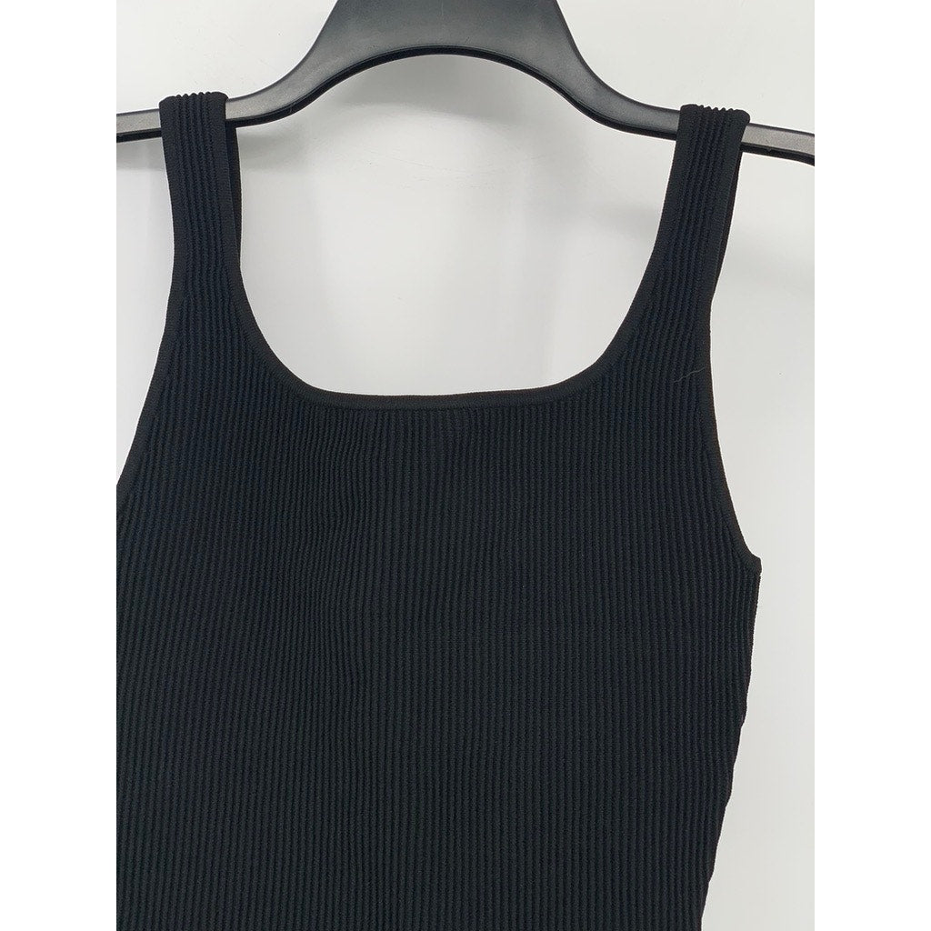 UNBRANDED Women's Black Scoop-Neck Tank Top SZ S