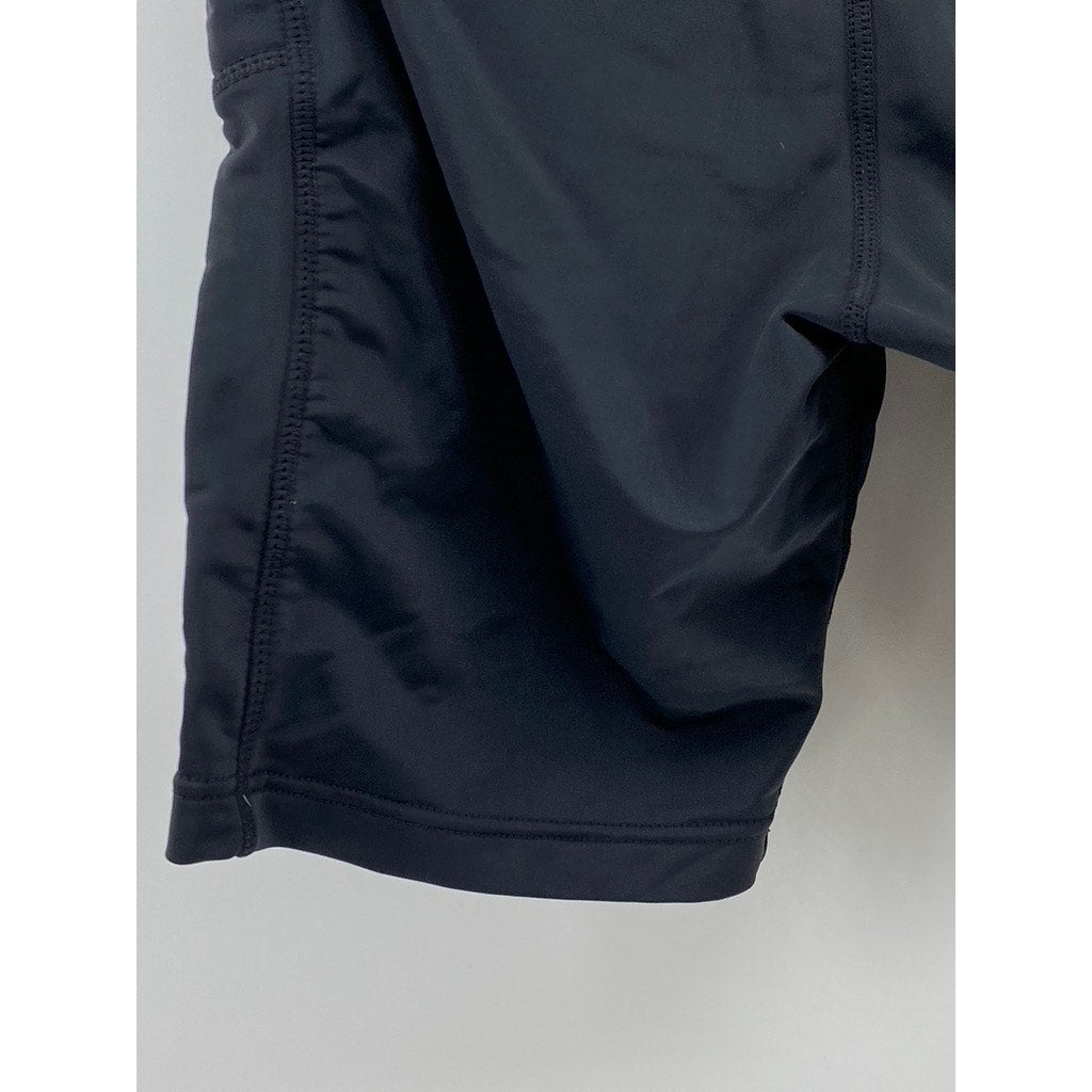 THE BRO Men's Black Pull-On Padded Activewear Cycling Shorts SZ S