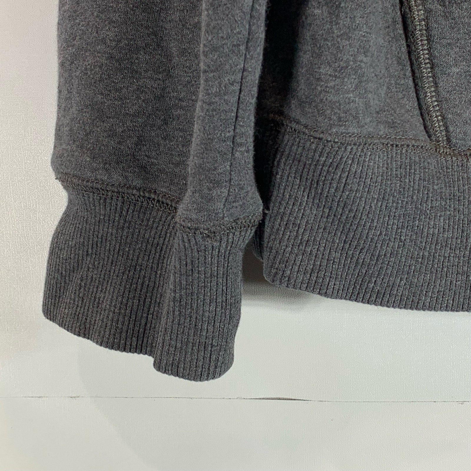 NIKE Men's Gray Logo Regular-Fit Pullover Hoodie SZ L