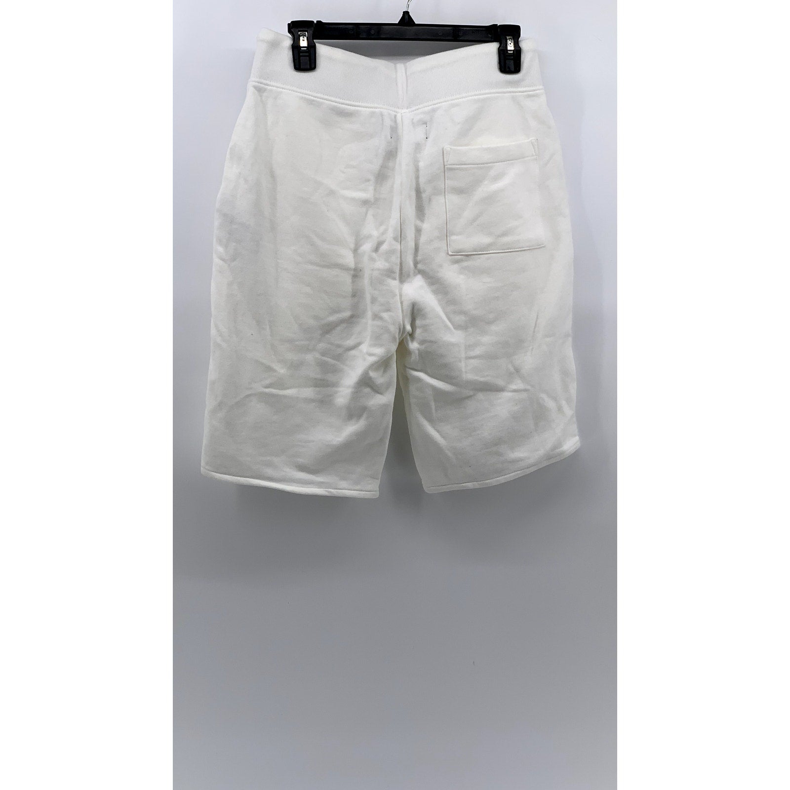 ALLSAINTS Men's White State Relaxed Fit Straight Drawstring Sweat Short SZ S