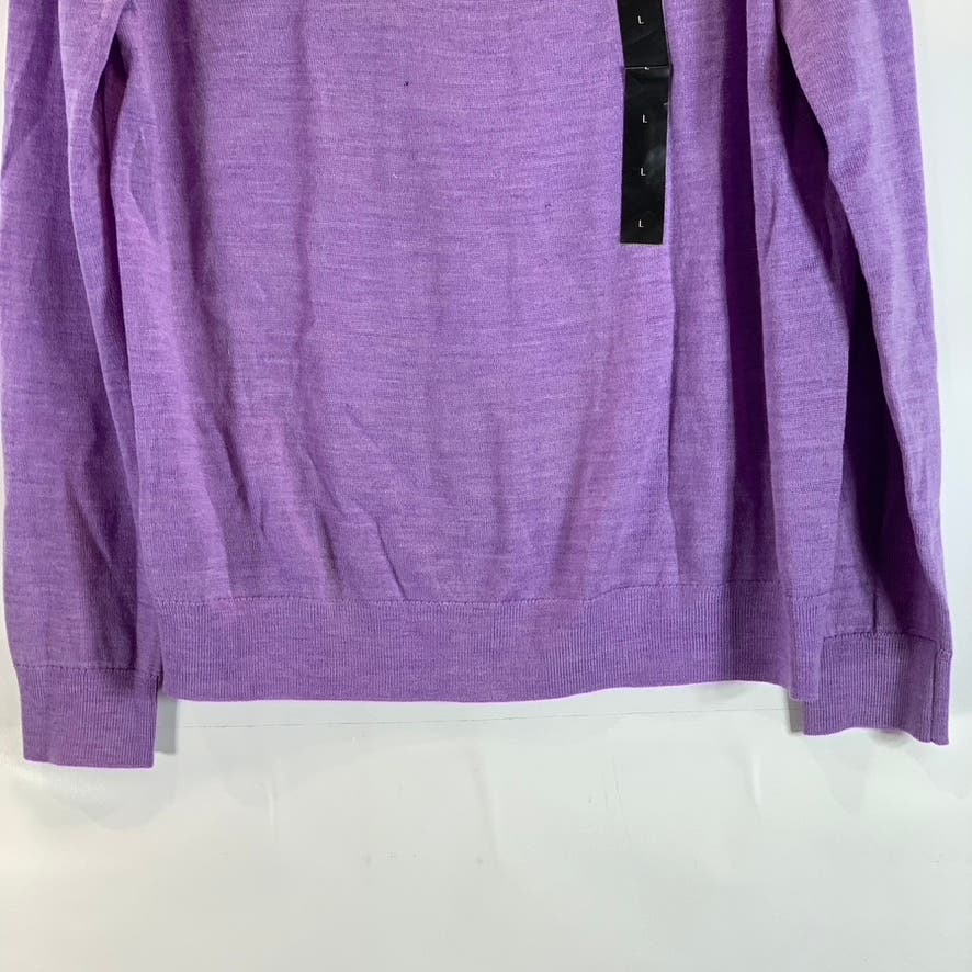 BANANA REPUBLIC Men's Purple V-Neck Merino Wool Pullover Sweater SZ L