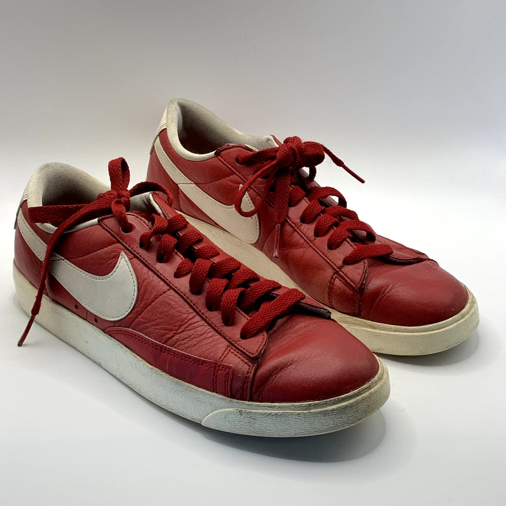 NIKE Women's Burgundy/White Blazer Low-Top Lace-Up Sneakers SZ 7.5