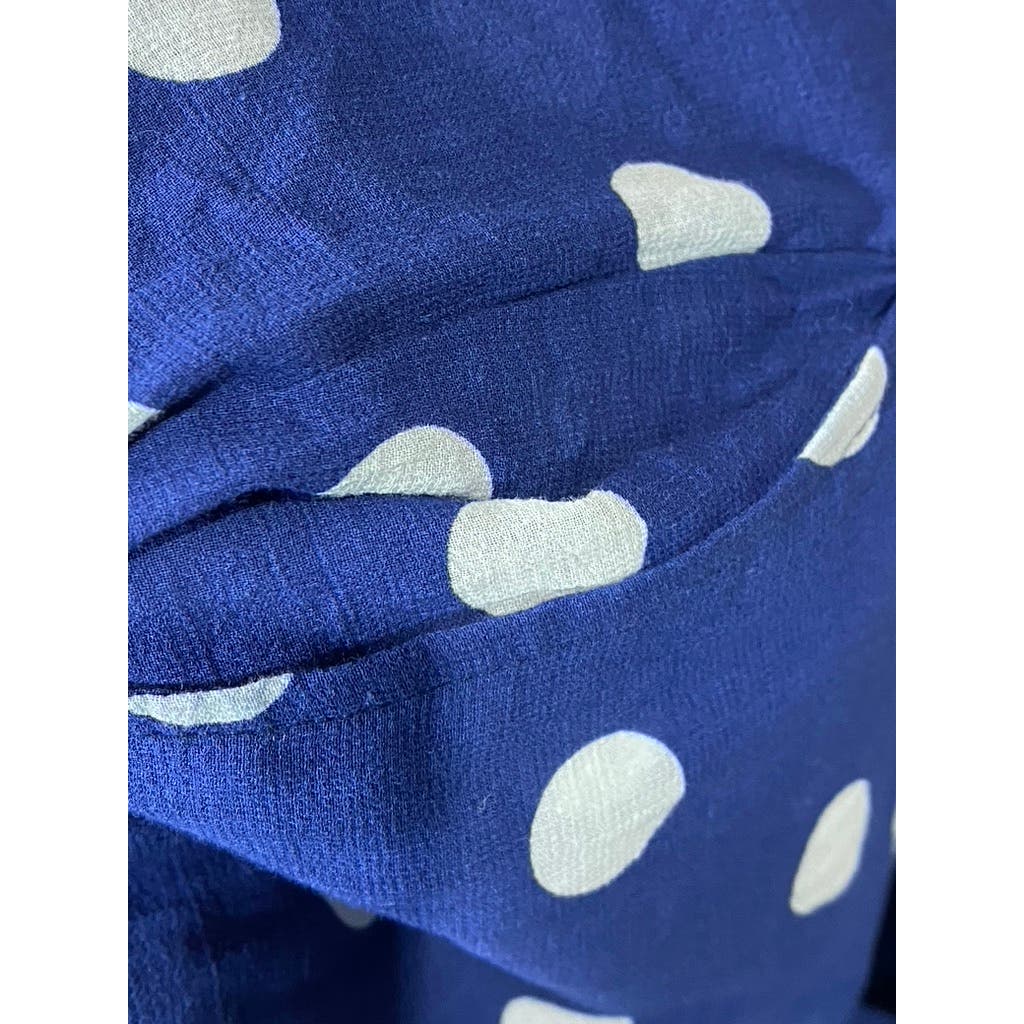 MIKOH Women's Delia Navy Polka Dot Maxi High Slit Elastic Waist Skirt SZ 2