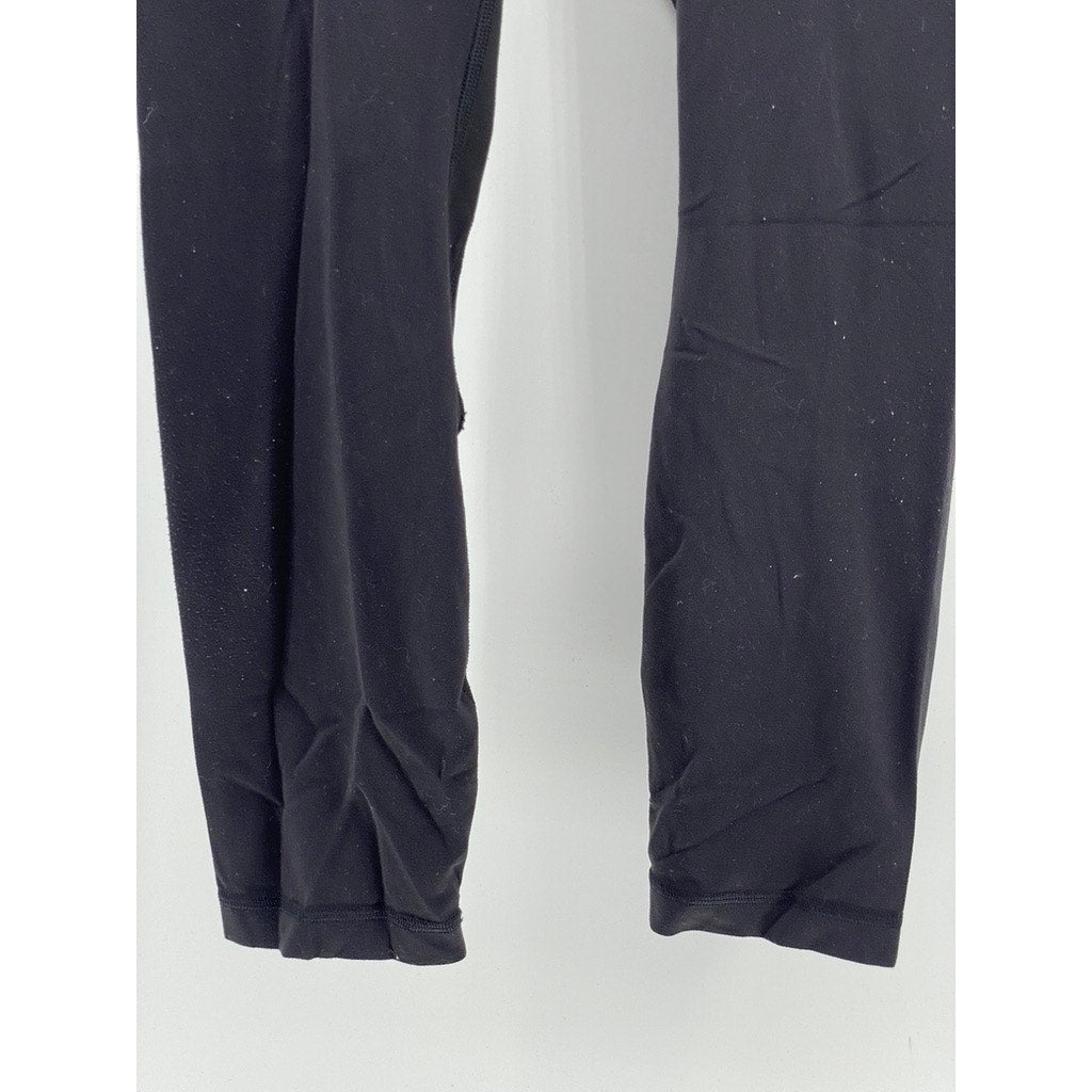 LULULEMON Women's Black High-Rise Cropped Pull-On Leggings SZ 2