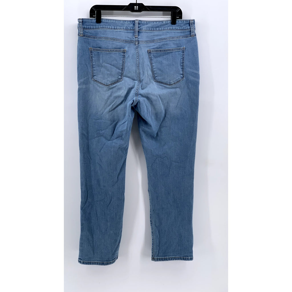 ST. JOHN'S BAY Women's Light Wash Denim Short Jeans SZ 14