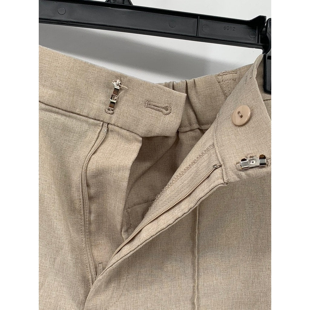 A.V.V Women's Beige Solid Wide-Leg Regular-Fit High-Rise Pant SZ XS