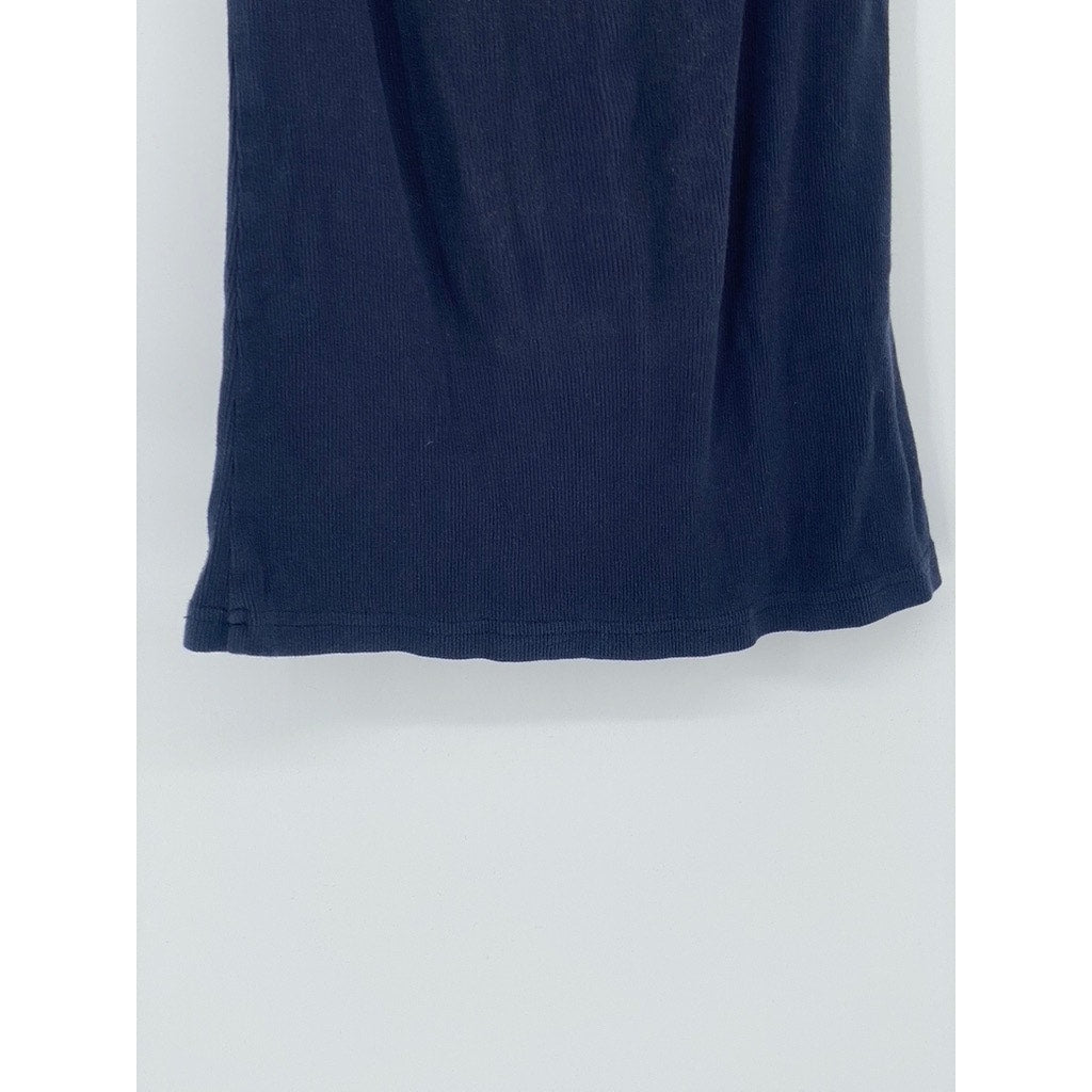 SAMSOE SAMSOE Women's Sky Captain Blue Ribbed Crewneck Alexo Tank Top SZ S