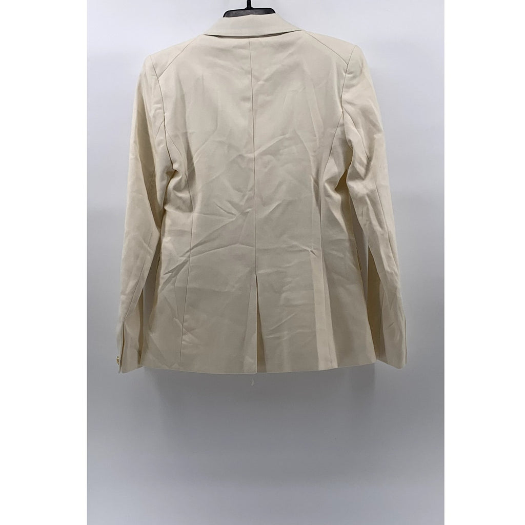 RAG & BONE Women's Beige Virgin Wool-Blend Notch Collar Long Sleeve Blazer SZ 2