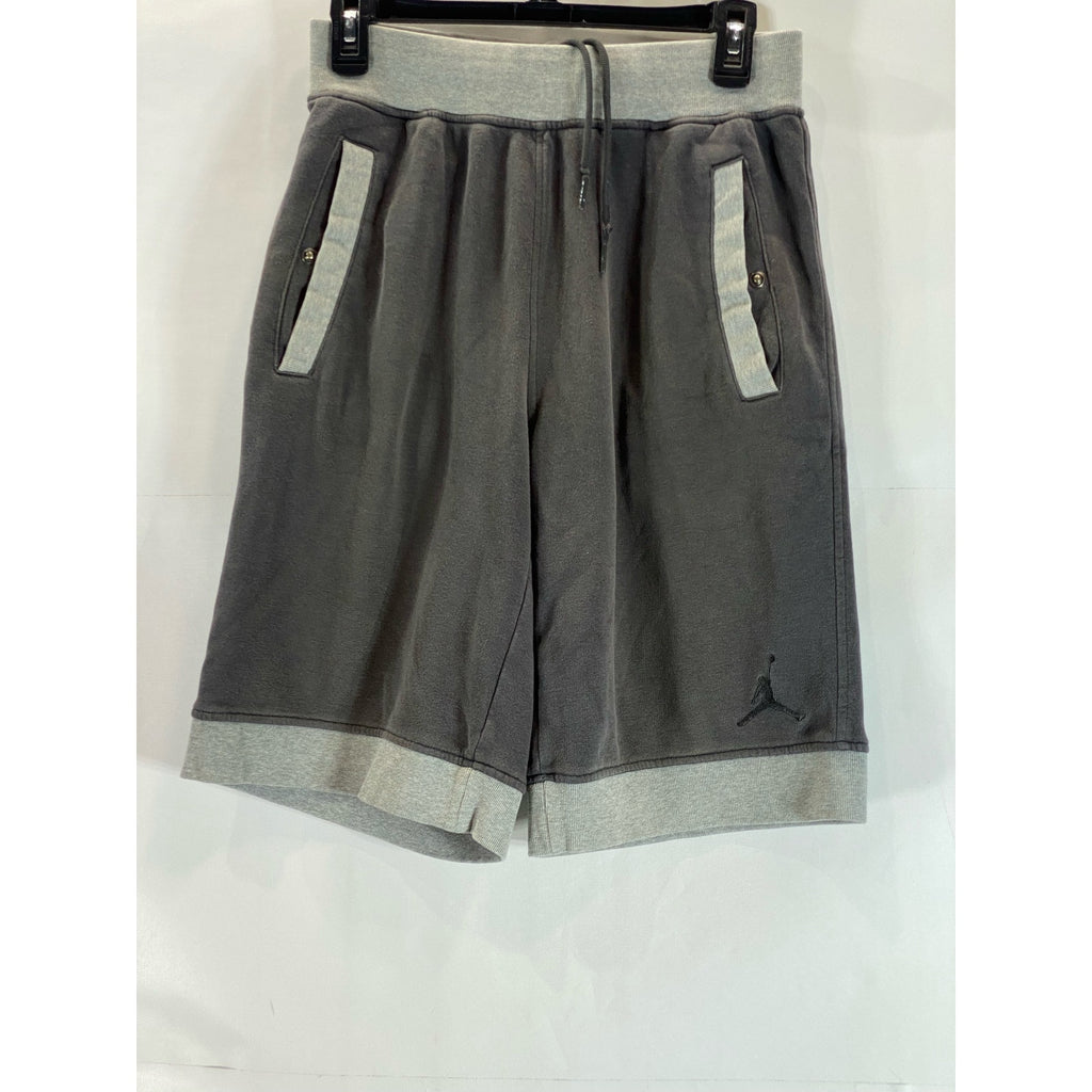 AIR JORDAN Men's Dark Gray/Light Gray Pull-On Sweat Shorts SZ M