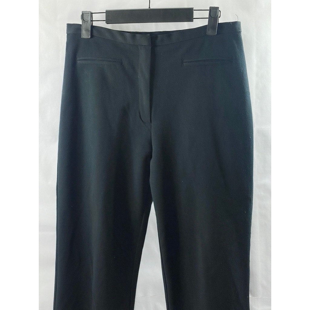 EXPRESS WORLD BRAND Women's Black Solid Straight Leg Stretch Dress Pant SZ S