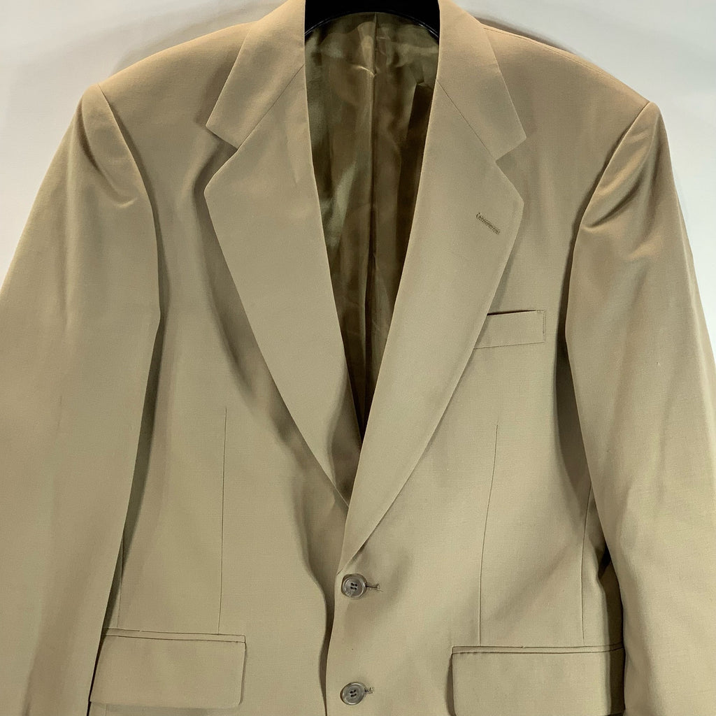STANLEY BLACKER COUTURE Men's Tan Two-Button Worsted Wool Short Blazer SZ 37S