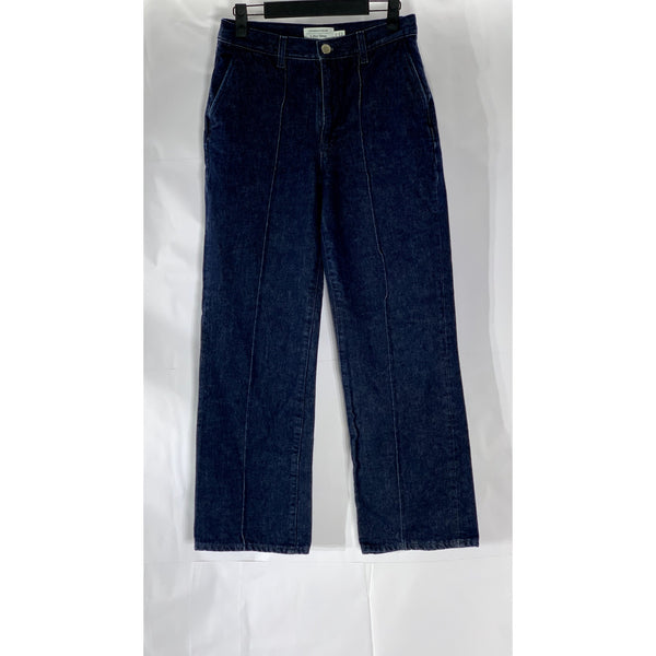& OTHER STORIES Women's Dark Blue Denim Wide Leg Regular-Fit Jean SZ 27