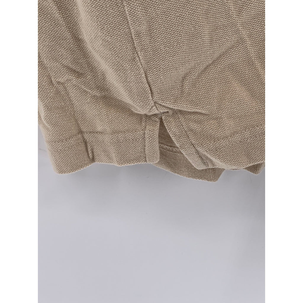 LEVI'S Men's Tan Solid Embroidered Logo Short Sleeve Housemark Polo Shirt SZ M