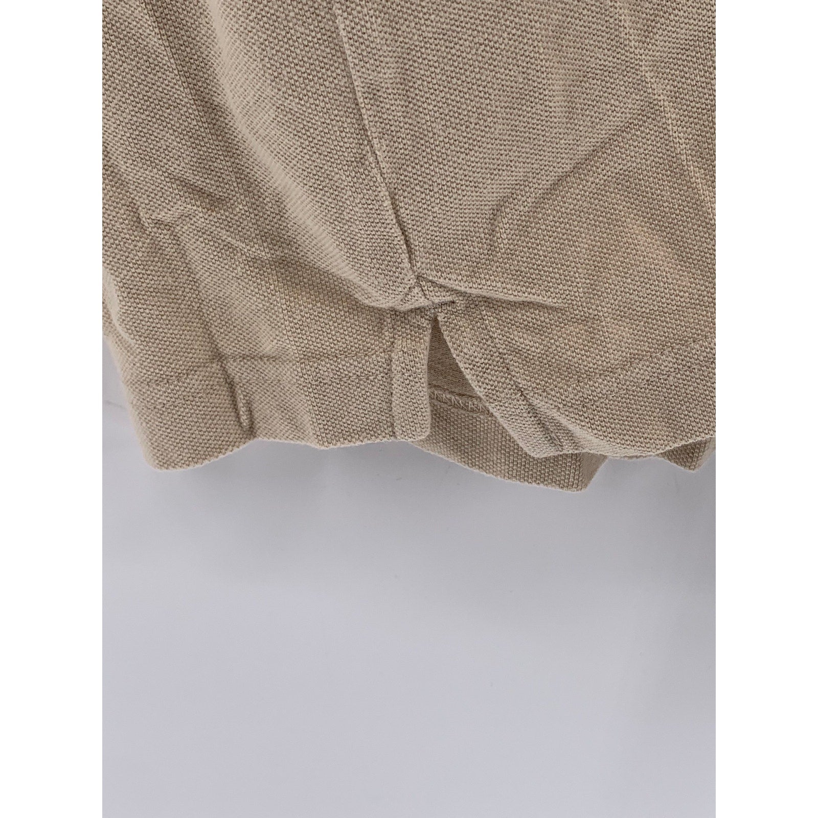 LEVI'S Men's Tan Solid Embroidered Logo Short Sleeve Housemark Polo Shirt SZ M