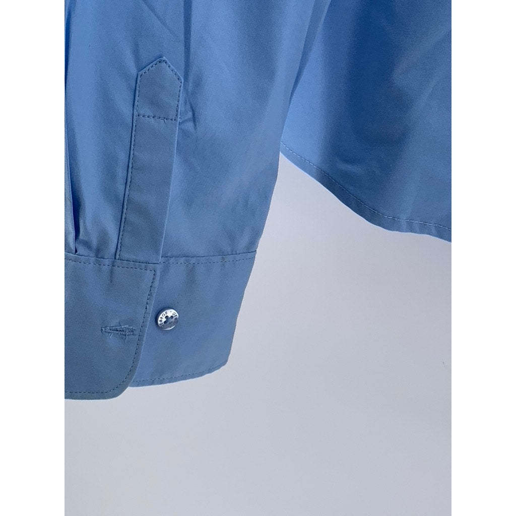 GEORGE Women's Blue Lightweight Button-Up Long Sleeve Top SZ S
