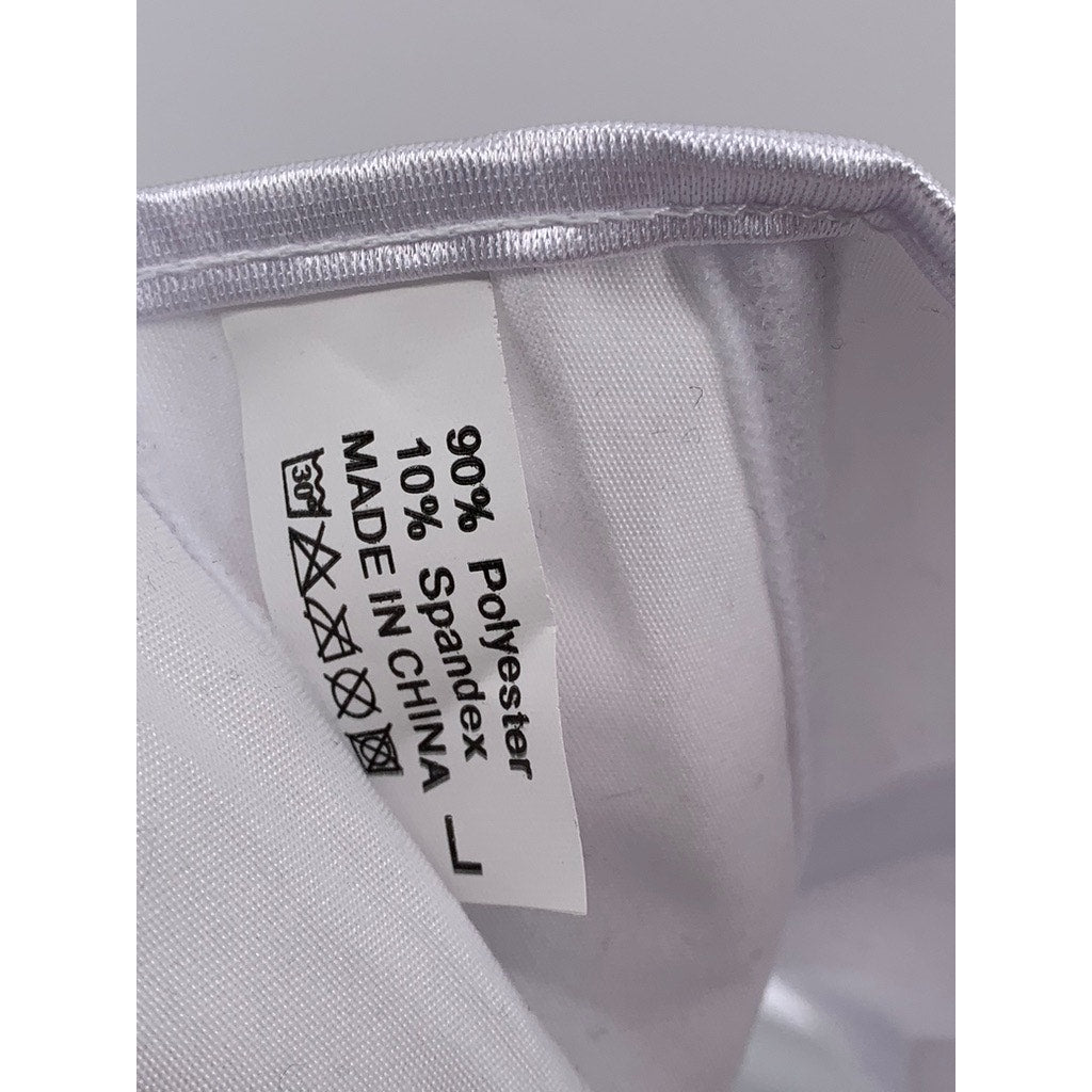 UNBRANDE Women's White Satin Underbust Strapless Corset Lace-Up Back Top SZ L