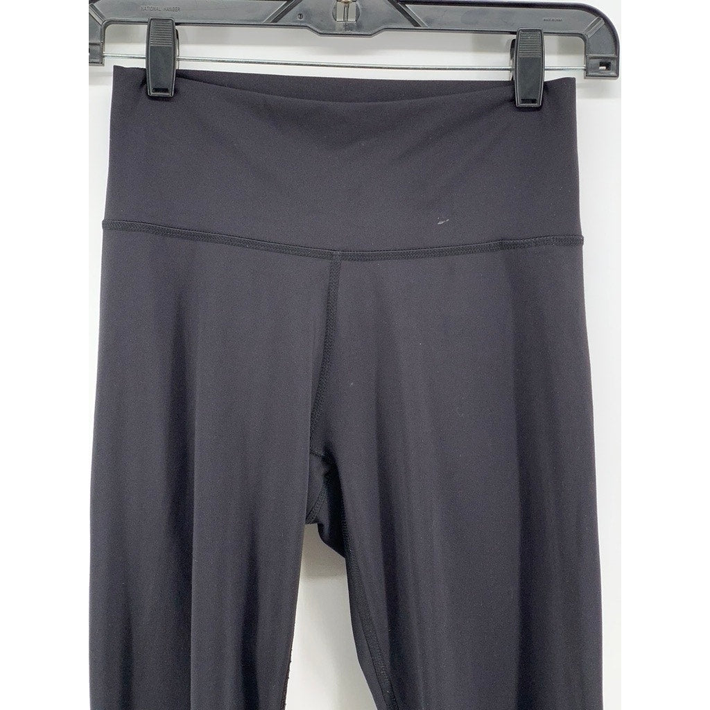 ADIDAS Women's Black Solid Climalite High-Rise Ankle Leggings SZ S