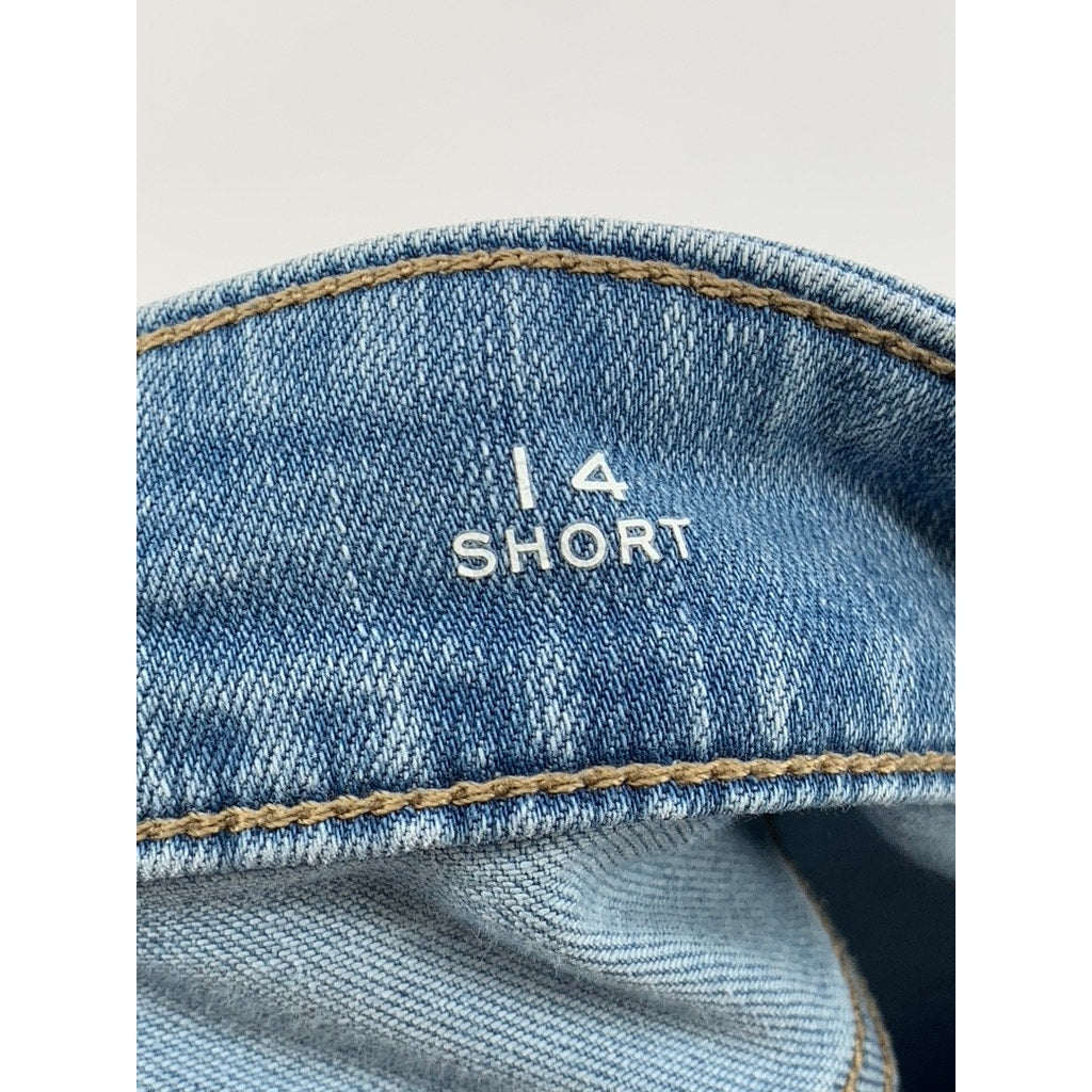 ST. JOHN'S BAY Women's Light Wash Denim Short Jeans SZ 14