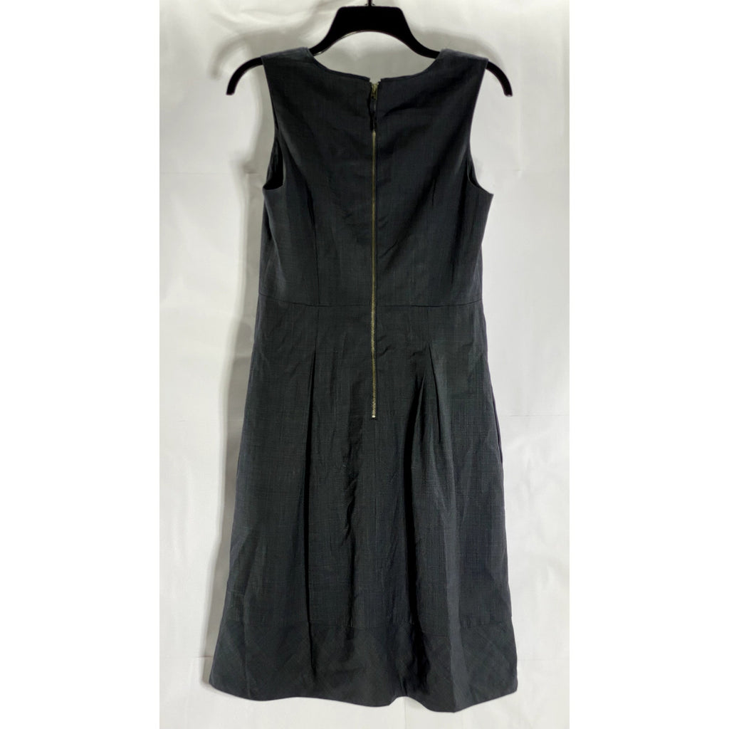 BANANA REPUBLIC Women's Black Scoop-Neck Stretch Sleeveless Wool Dress SZ 4
