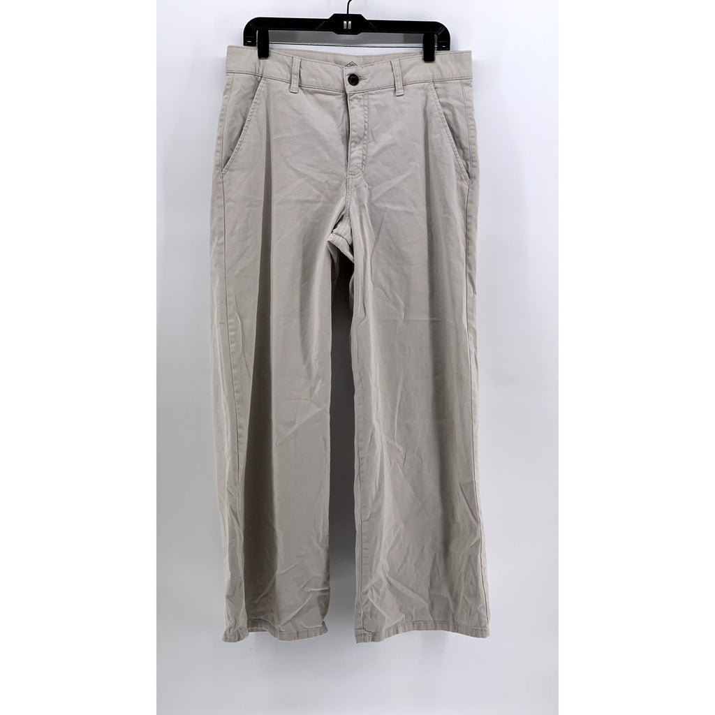 ST. JOHN'S BAY Women's Beige Wide-Leg High-Rise Pants SZ 12