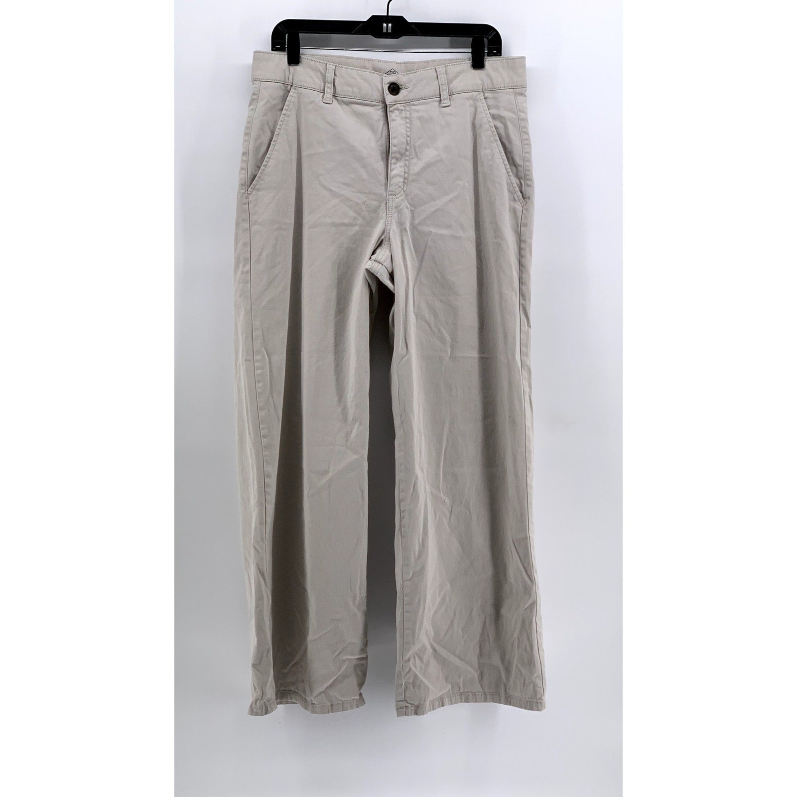 ST. JOHN'S BAY Women's Beige Wide-Leg High-Rise Pants SZ 12