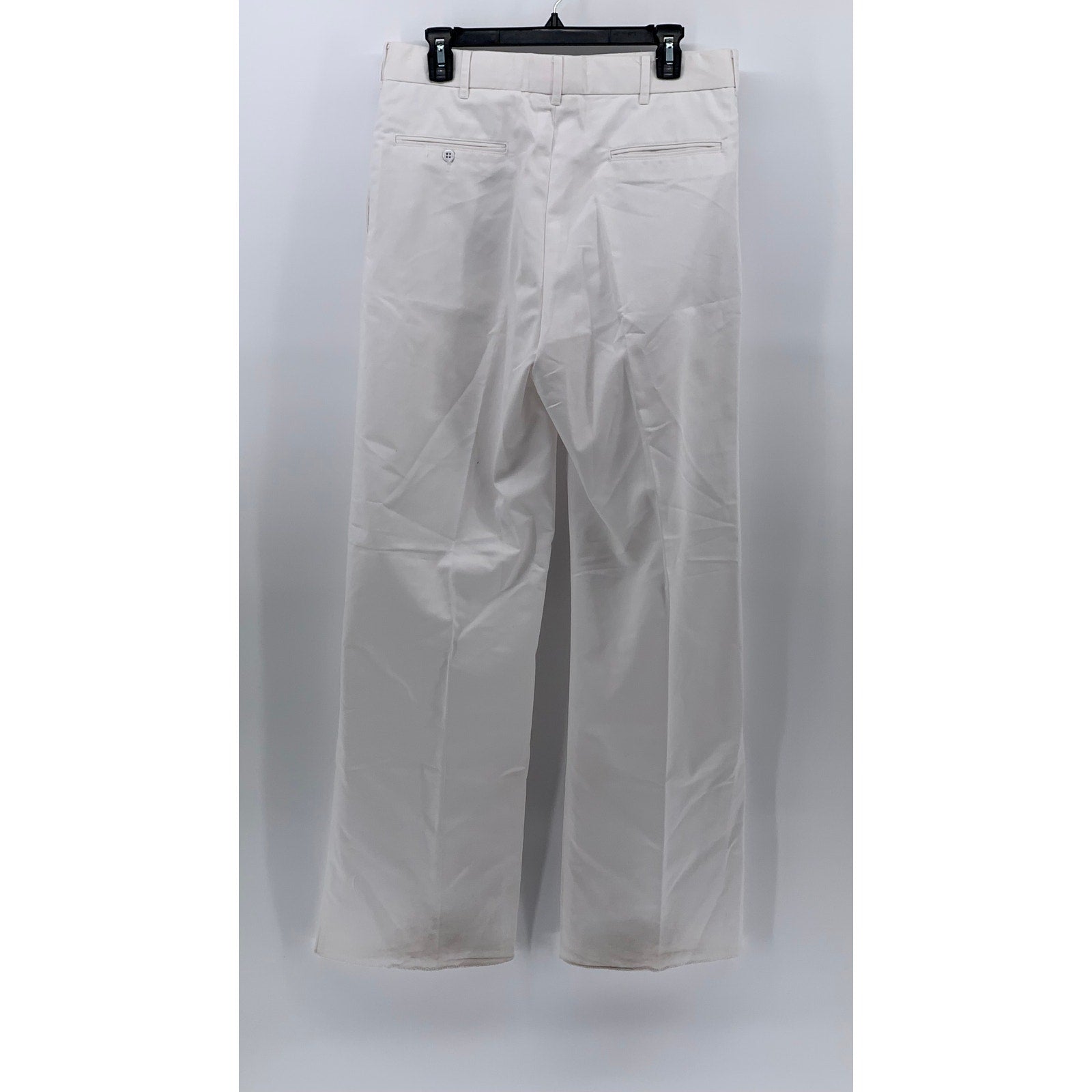 DSCP BY BREMEN BOWDON Men's White Solid Regular-Fit Wide-Leg Pants SZ 34