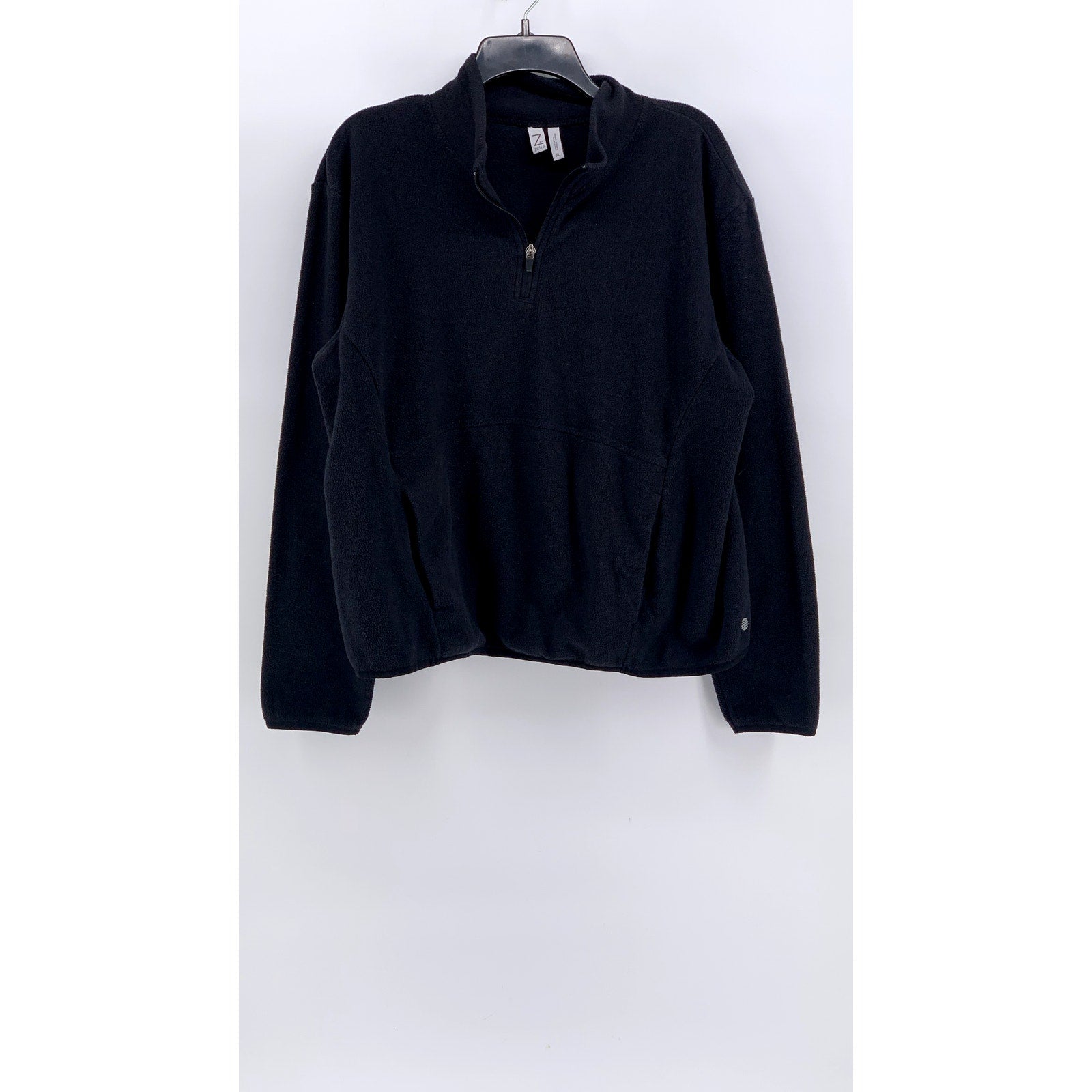 Z BY ZELLA Women's Black Fleece Half-Zip Cozy Sweater SZ XL