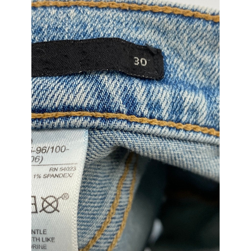 BANANA REPUBLIC Women’s Blue Medium Wash Denim Distressed High-Rise Shorts SZ 30