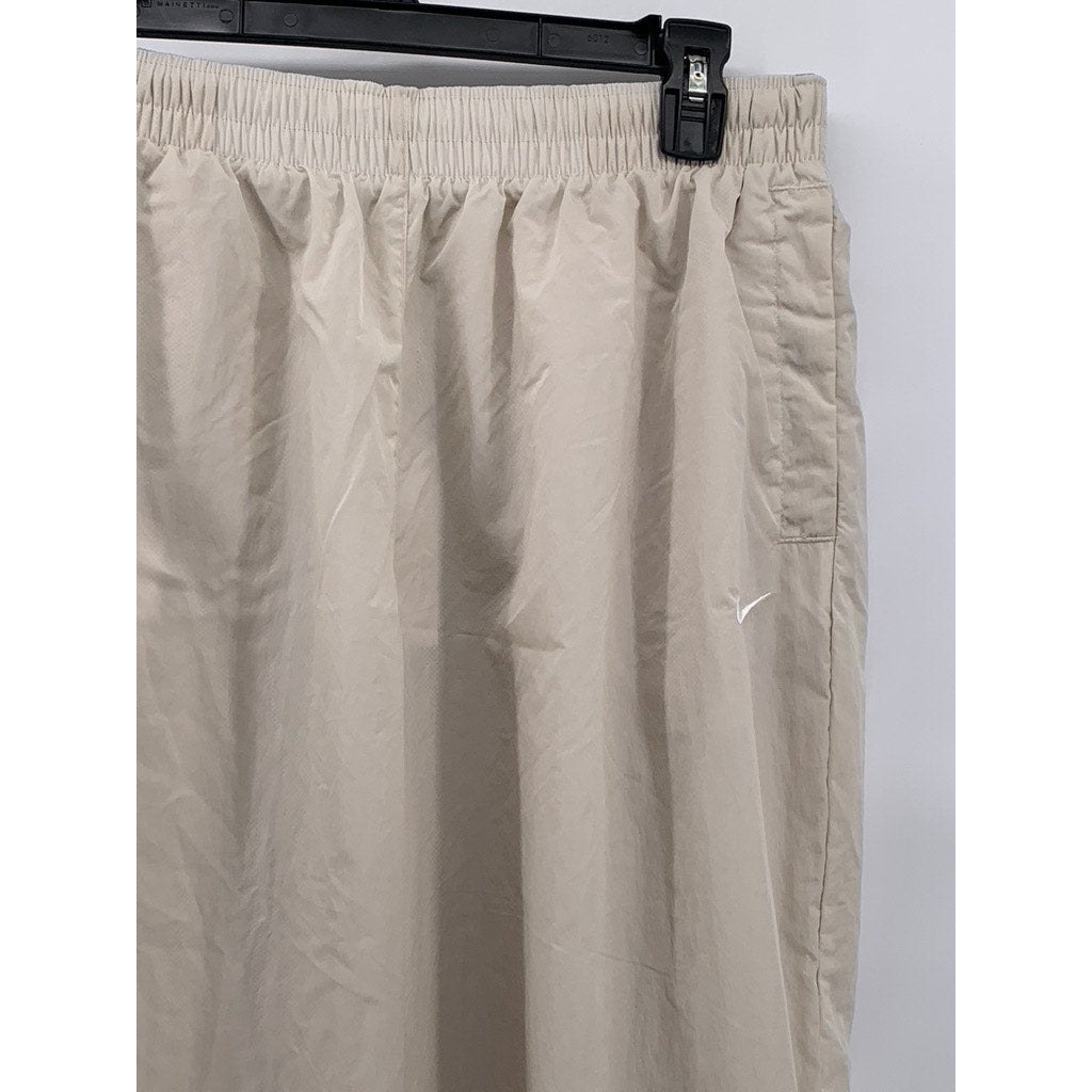 NIKE Women's Tan Oversized Full Length Mid-Rise Elastic Waist Sweatpants SZ S