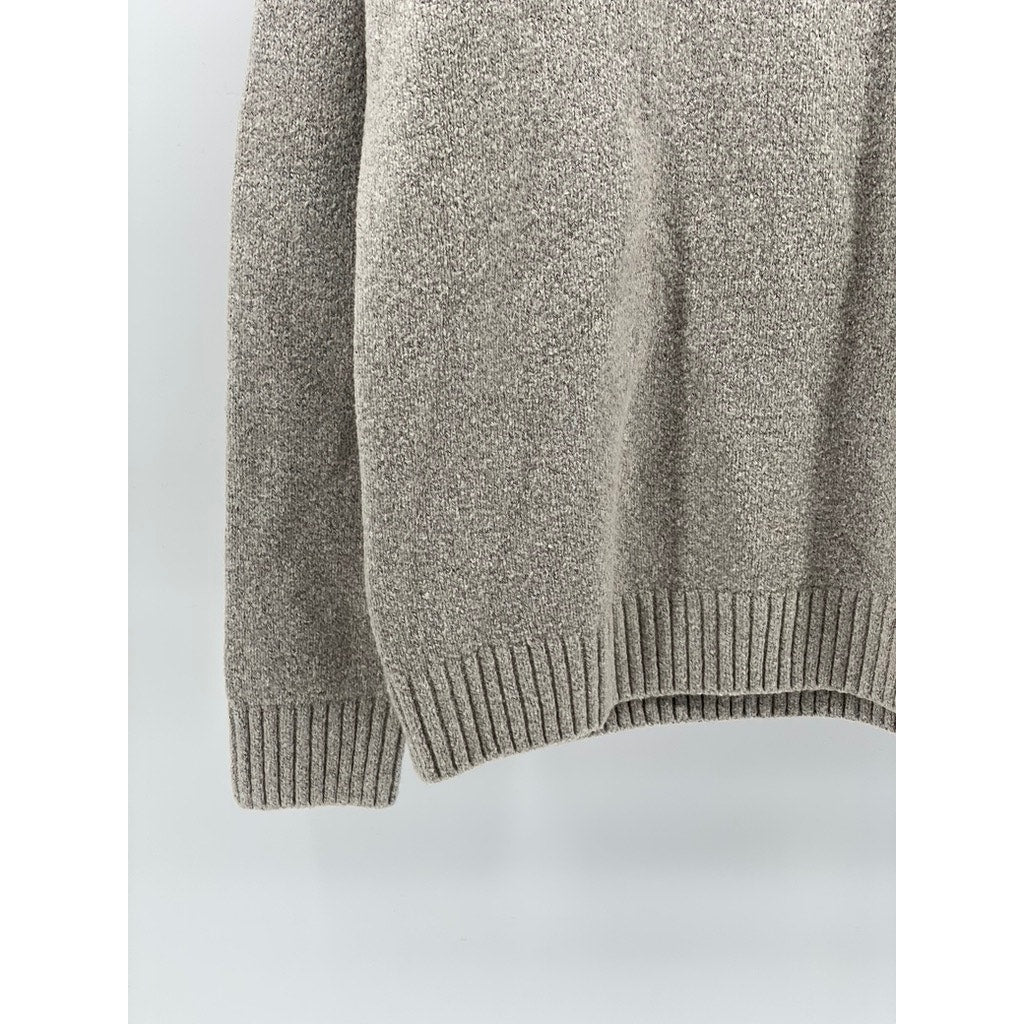 OLD NAVY Men's Heather Gray Shawl Collar Knit Pullover Sweater SZ L