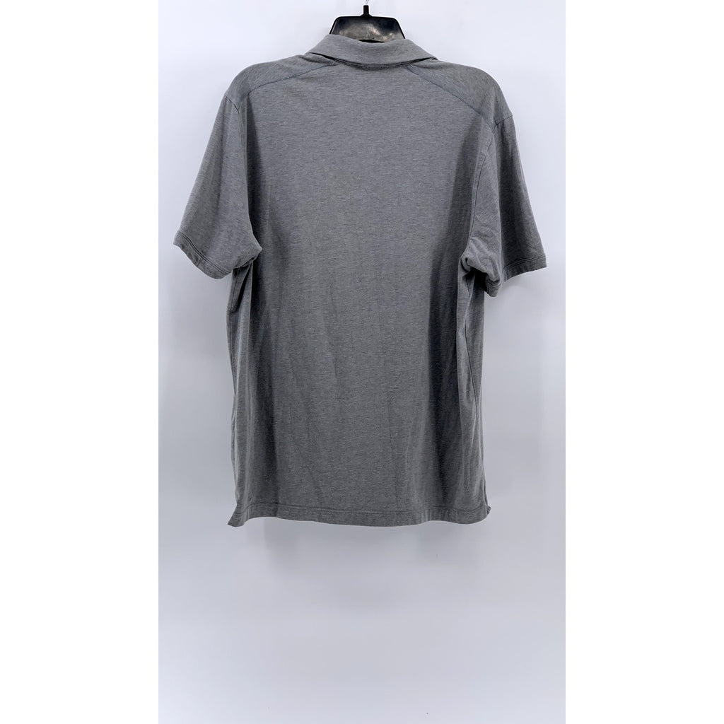 UNDER ARMOUR Men's Gray Notre Dame Short Sleeve Polo SZ M