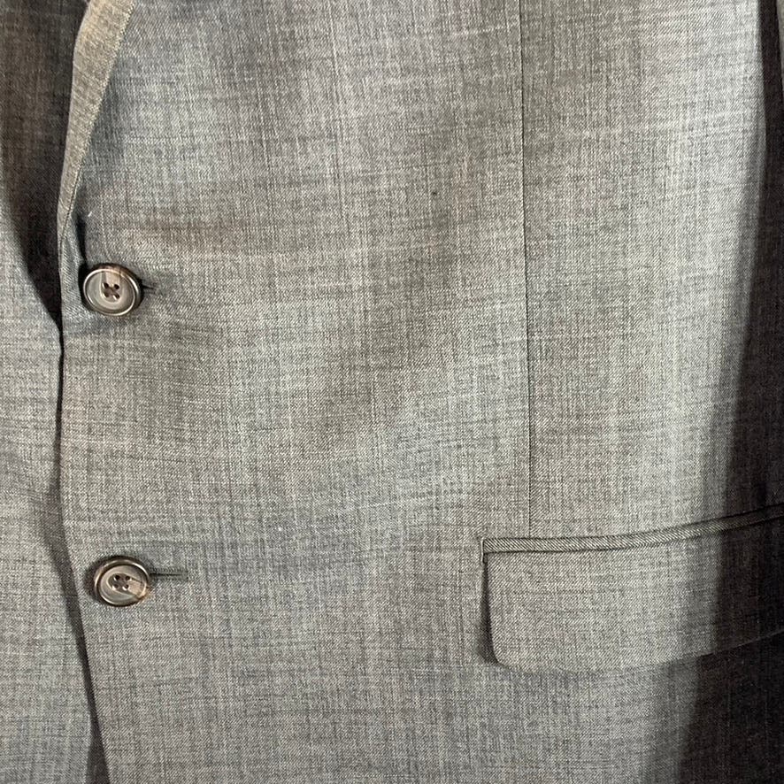 LAUREN RALPH LAUREN Men's Charcoal Sharkskin Wool Two-Button Suit Jacket SZ 44R