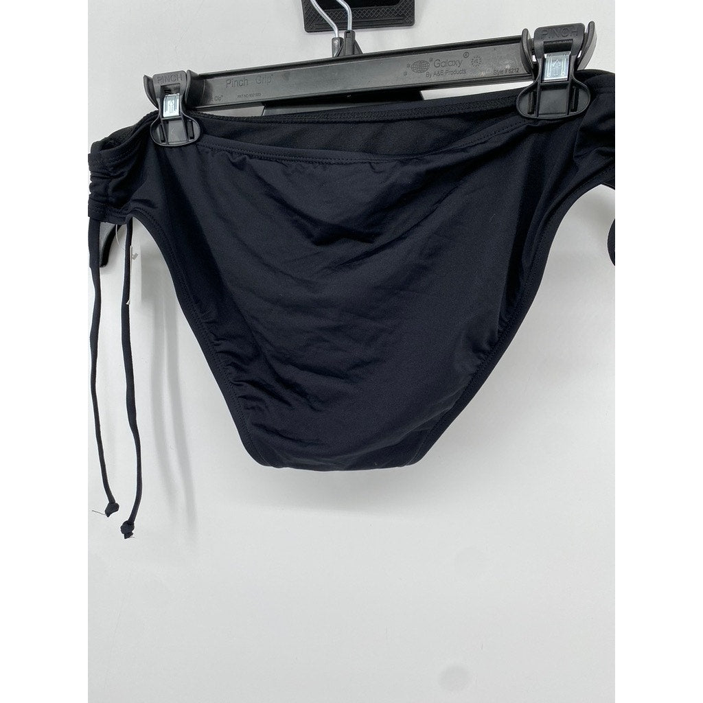 MASSIMO Women's Black Solid Side-Tie Swim Bottoms SZ XL