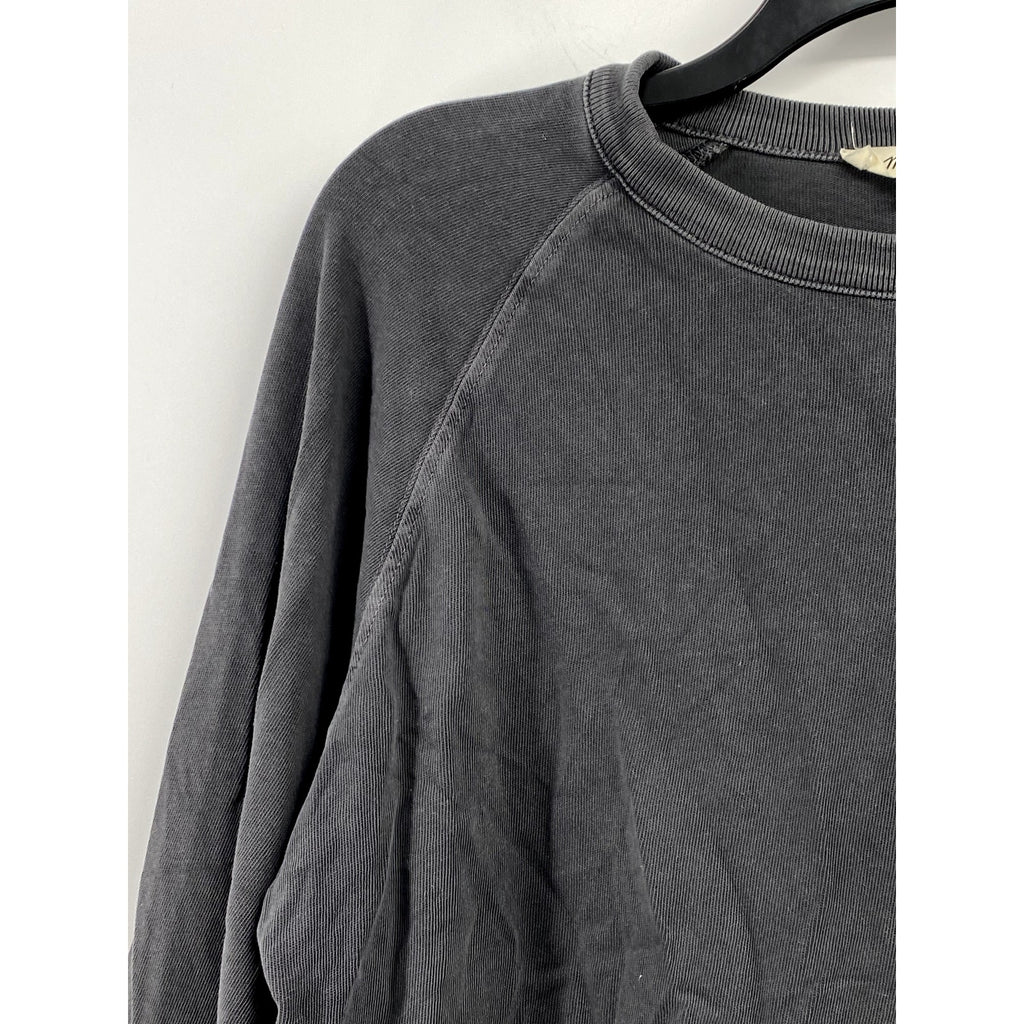 MADEWELL Women's Charcoal Gray Crewneck Relaxed Fit Raglan Tee SZ XS
