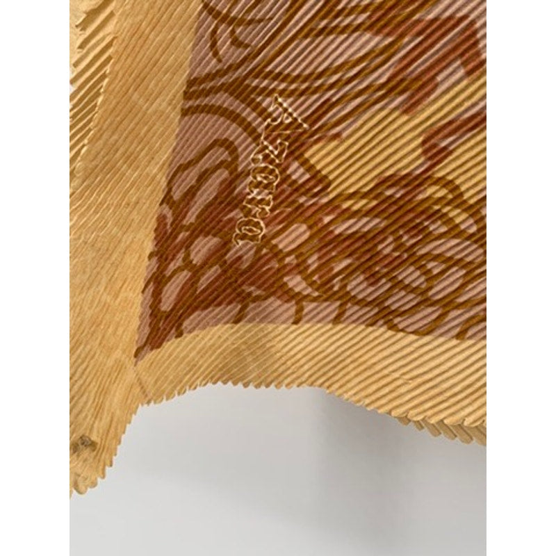 UNBRANDED Women's Tan Floral Textured Scarf