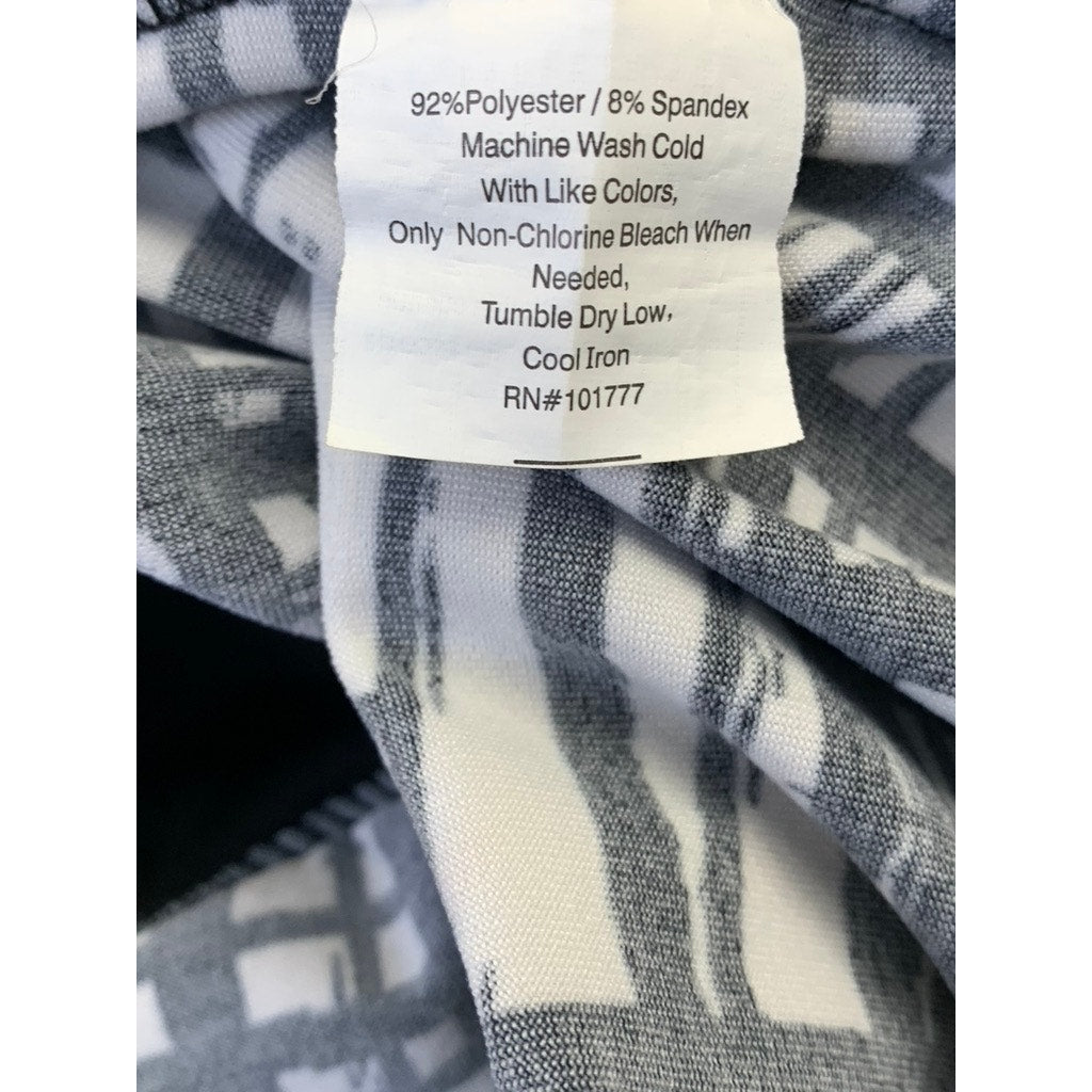TRANQUILITY Juniors' Black-White Abstract Mini Skirt SZ XL