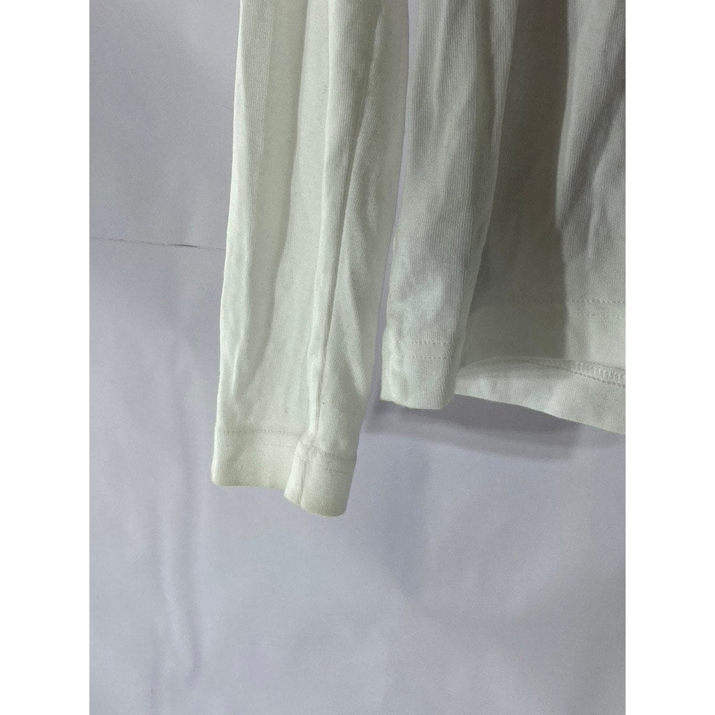 GAP Women's White Solid Boatneck Long Sleeve Favorite Tee SZ S