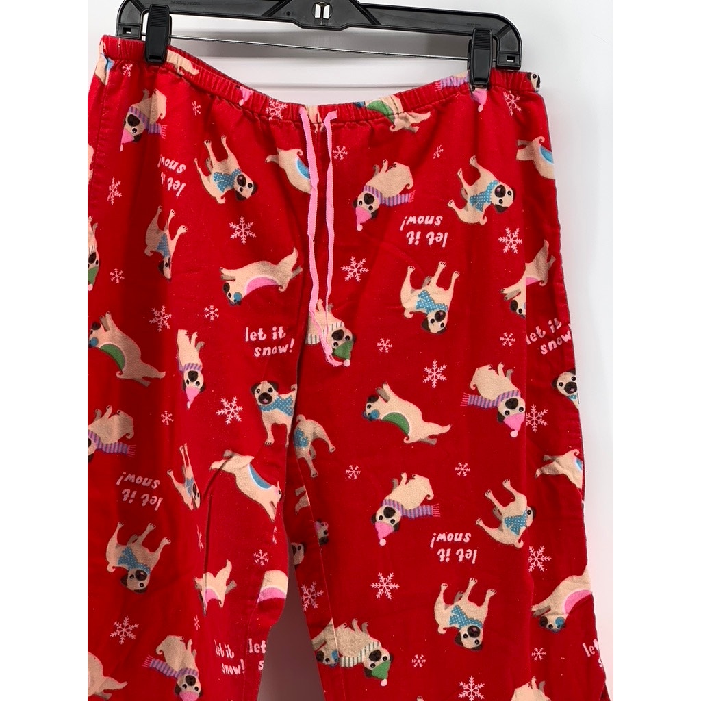 MUDD Women's Red Dog Christmas Printed Pajama Pants SZ XL